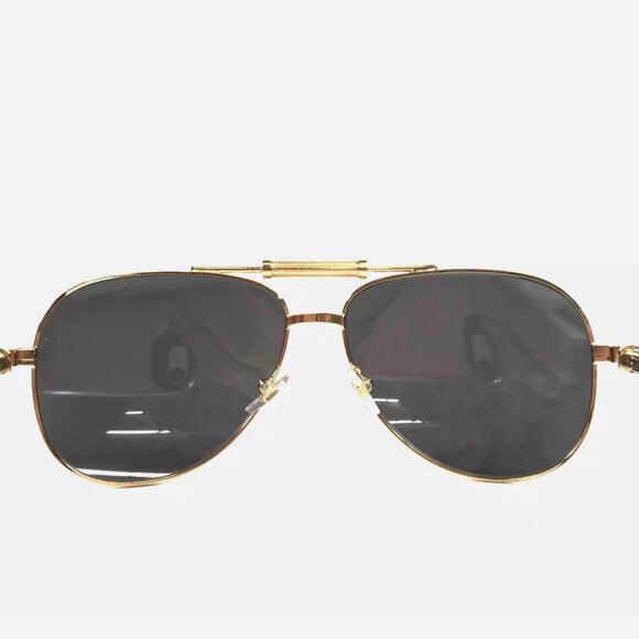 Versace Polarized Mirror Silver Gold Sunglasses main image 5